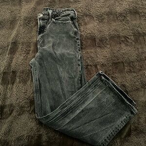 Old Navy Black Acid Wash Wide-Leg Jeans – Y2K Grunge Streetwear